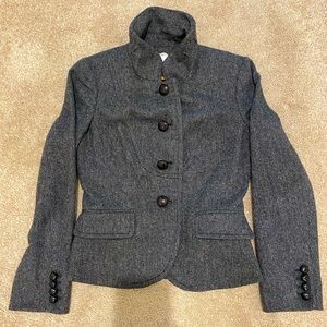 J. Crew Vintage Tweed Wool Jacket Size: 0P